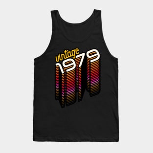 Vintage Made in 1979 ))(( Retro Birthday Year Gift Tank Top